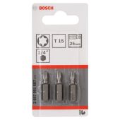 Ruuvauskärki - TORX 15 3 kpl Extra hard 25mm - Bosch